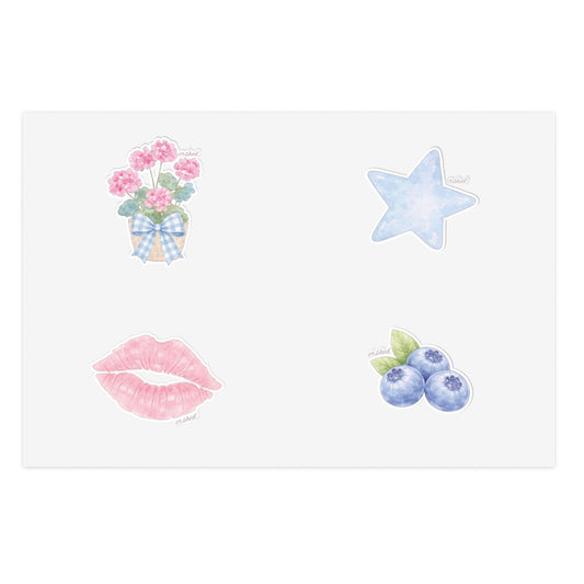 Blue Pastel Sticker Sheet